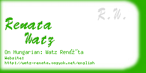 renata watz business card